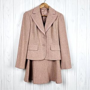 Women's Blazer and Skirt Set - Dusty Rose